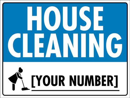 House Cleaning Sign - New Signs