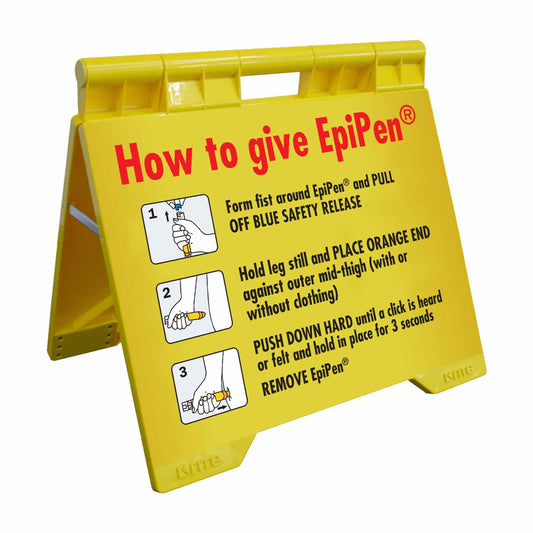 How To Give EpiPen - Evarite A - Frame Sign - New Signs