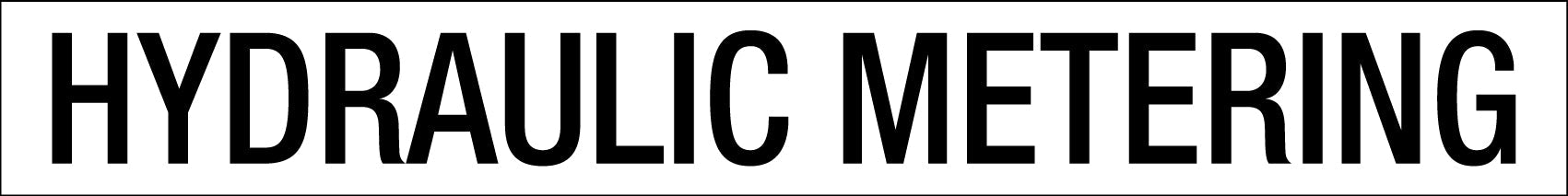 Hydraulic Metering - Statutory Sign - New Signs