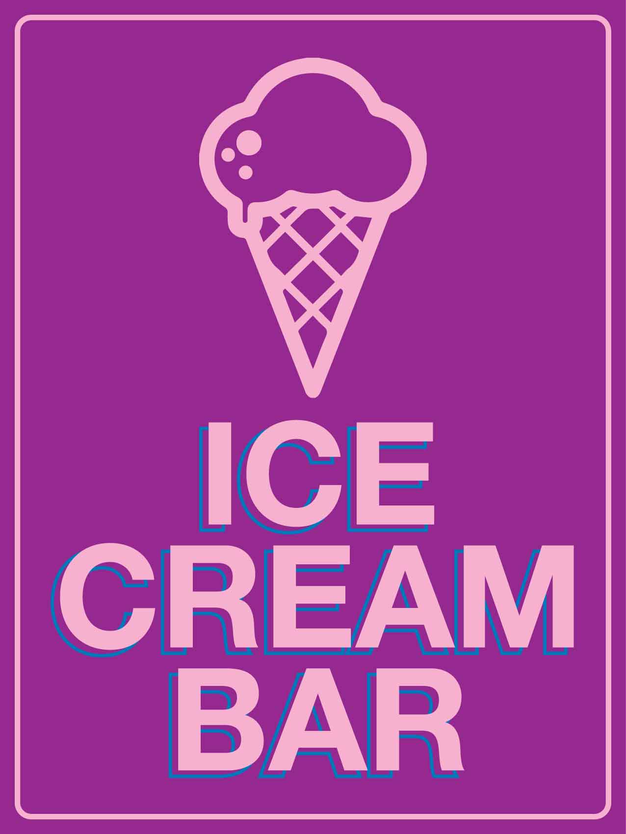Ice Cream Bar Sign
