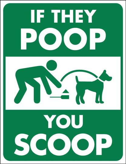 If They Poop You Scoop Wheelie Bin Stickers - New Signs
