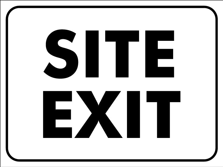 IZG Izza Group Site Exit 300mm x 225mm Sign - New Signs