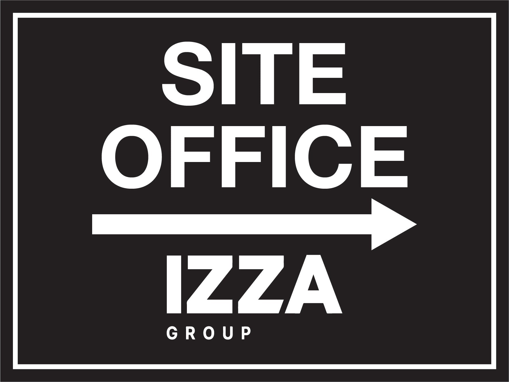 IZG Site Office Right Arrow 300mm x 225mm Sign - New Signs
