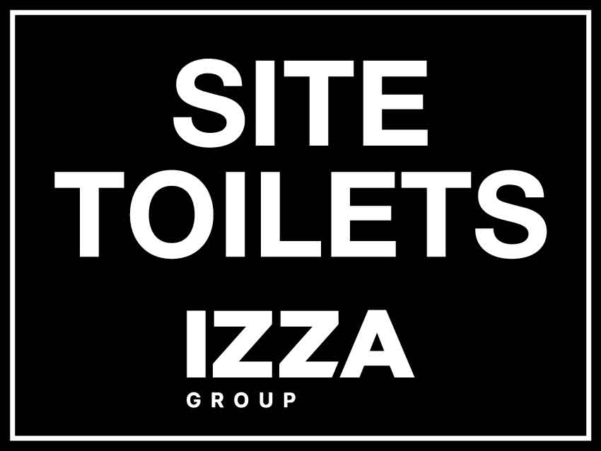 IZG Site Toilets 300mm x 225mm Sign - New Signs