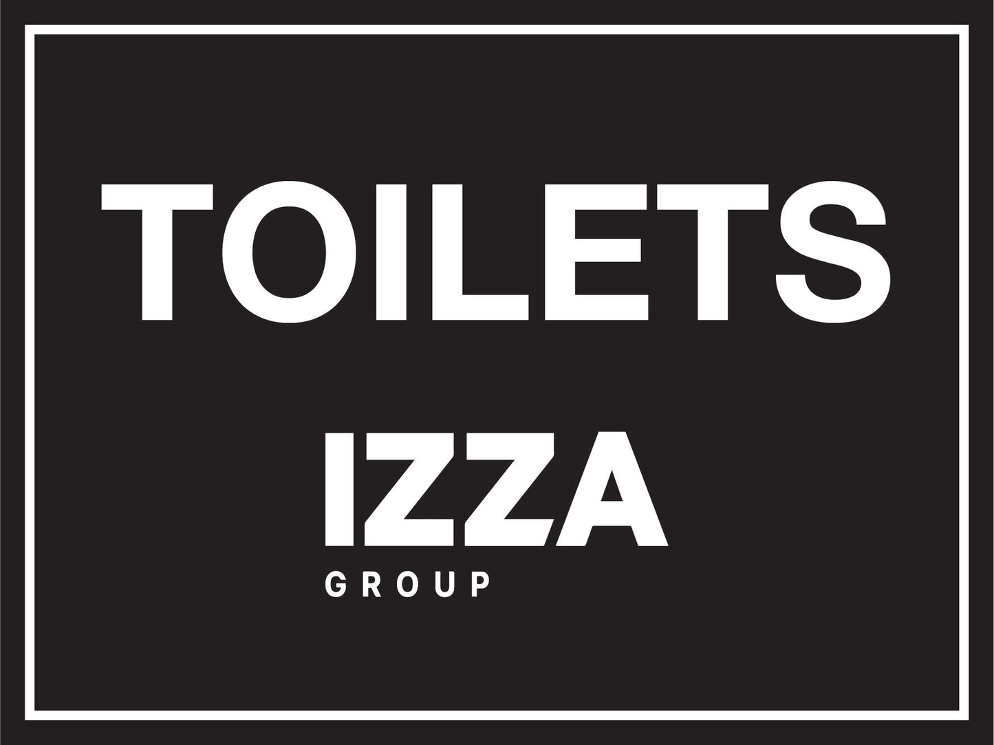 IZG Toilets 300mm x 225mm Sign - New Signs