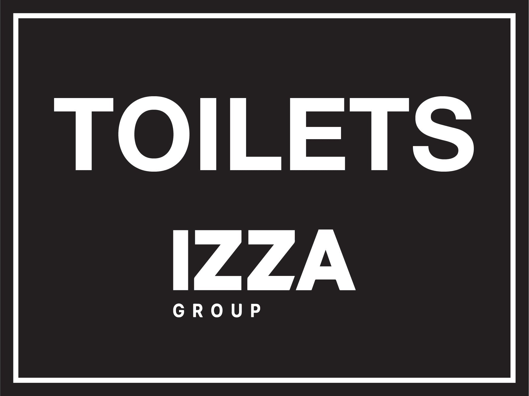 IZG Toilets 300mm x 225mm Sign - New Signs