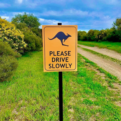 Kangaroo Please Drive Slowly Sign - New Signs