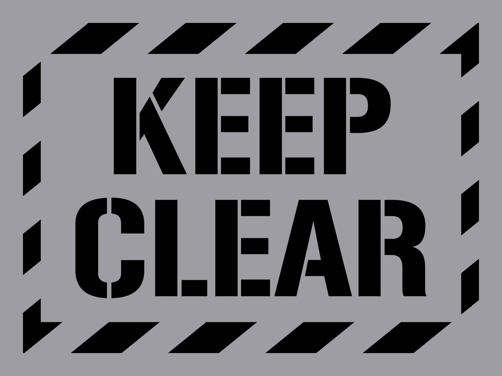 Keep Clear - Aluminium Composite Stencil - New Signs