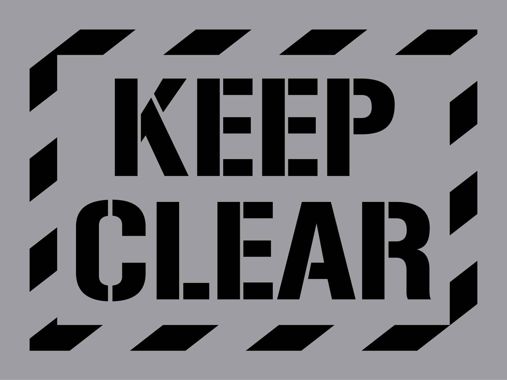 Keep Clear - Aluminium Composite Stencil – New Signs