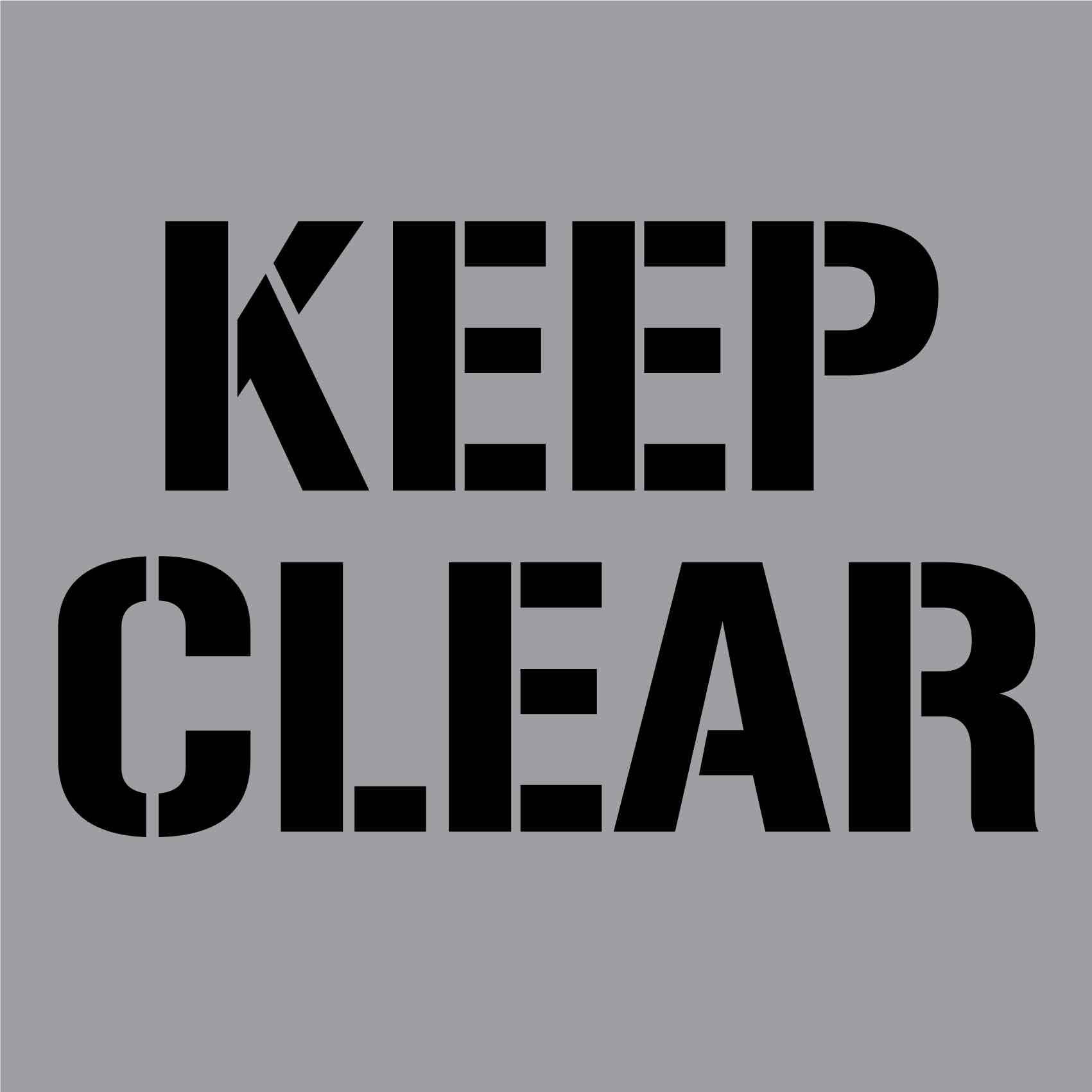 Keep Clear - Aluminium Composite Stencil - New Signs