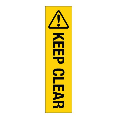 Keep Clear - Corflute Bollard Cover - New Signs