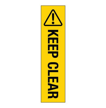 Keep Clear - Corflute Bollard Cover - New Signs