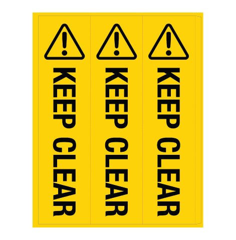 Keep Clear - Corflute Bollard Cover - New Signs