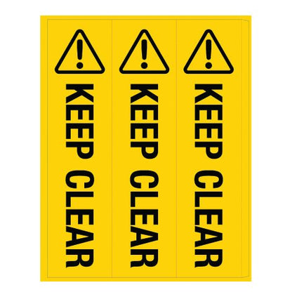 Keep Clear - Corflute Bollard Cover - New Signs