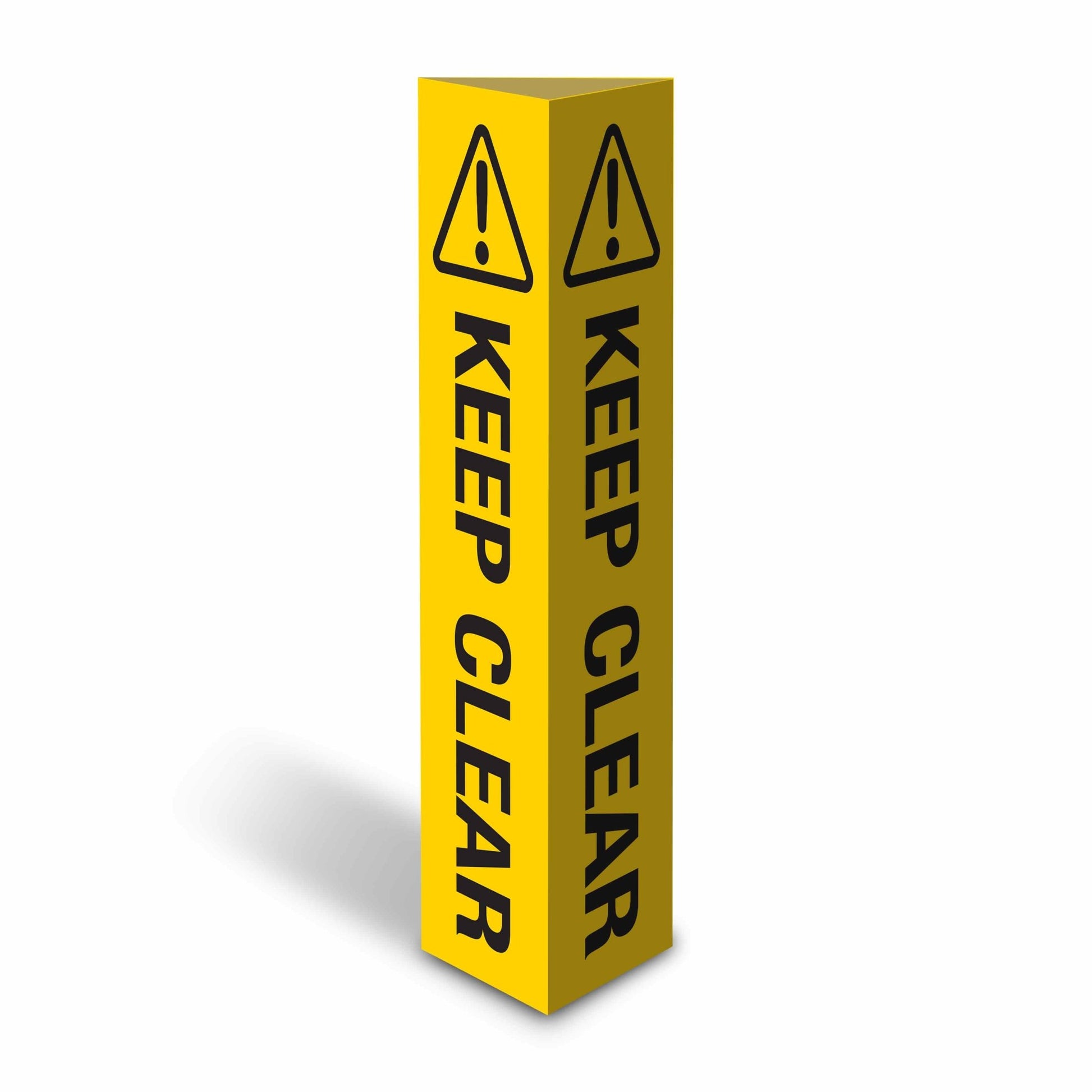 Keep Clear - Corflute Bollard Cover - New Signs
