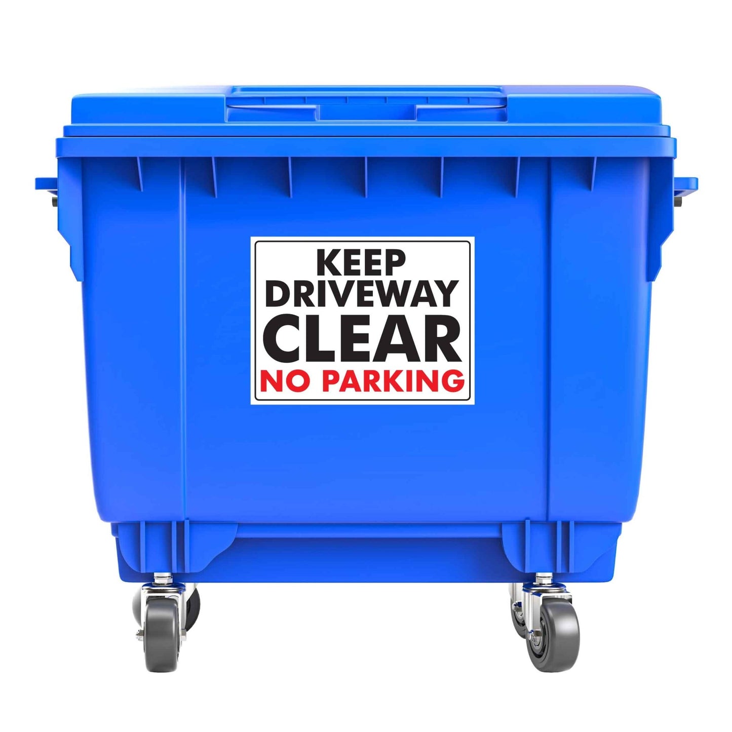 Keep Driveway Clear No Parking Large Bin Sticker - New Signs