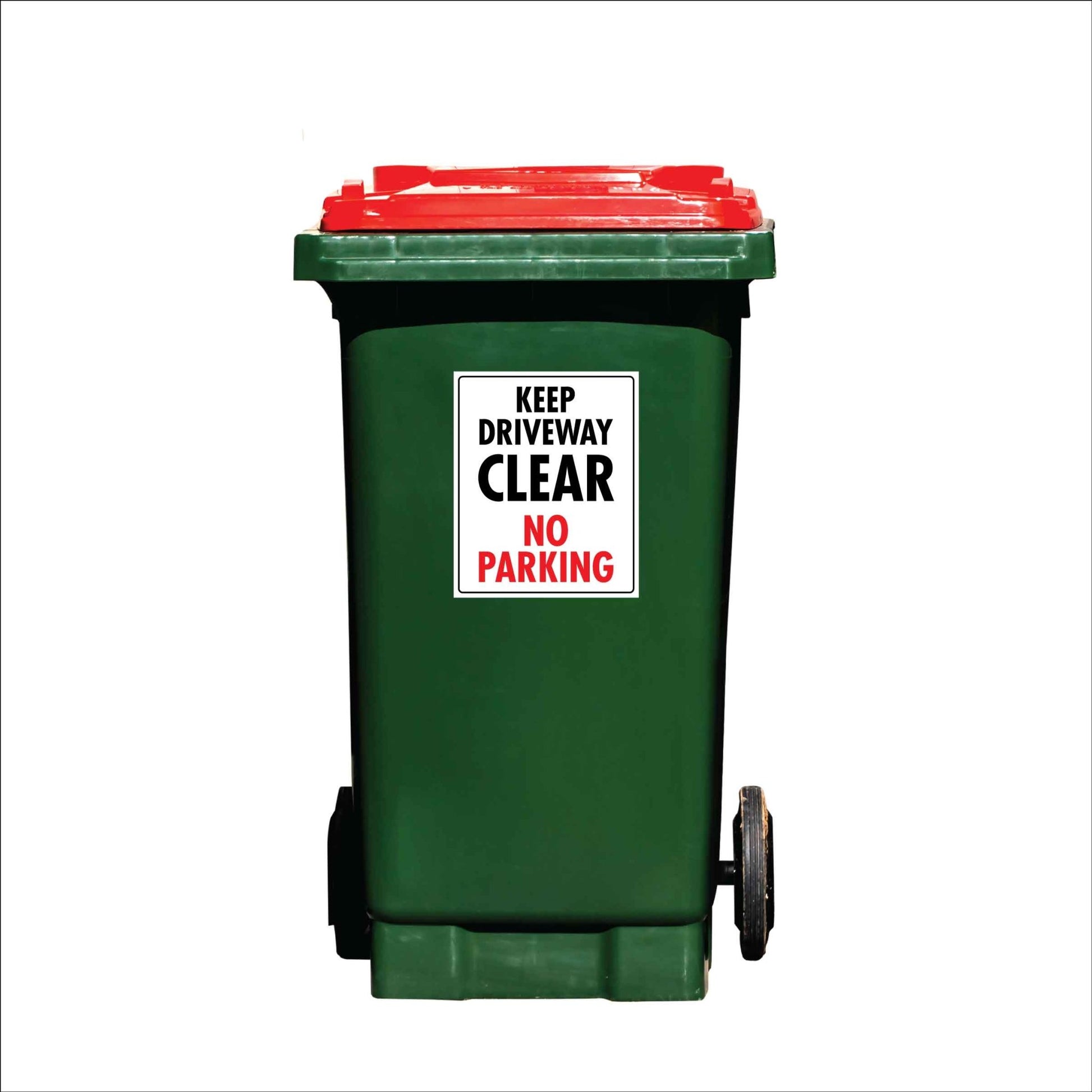 Keep Driveway Clear No Parking Wheelie Bin Sticker - New Signs