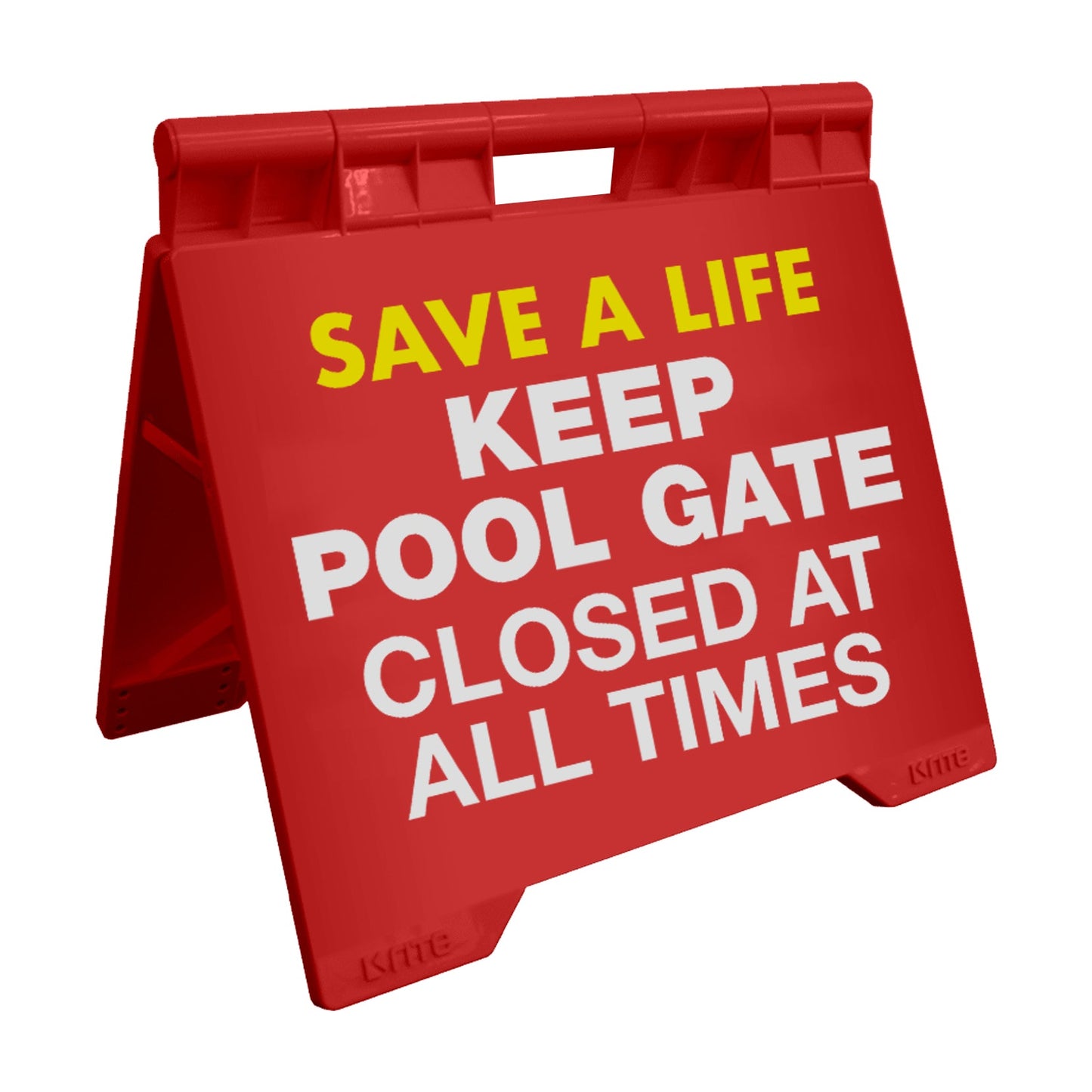 Keep Pool Gate Closed At All Times - Evarite A - Frame Sign - New Signs