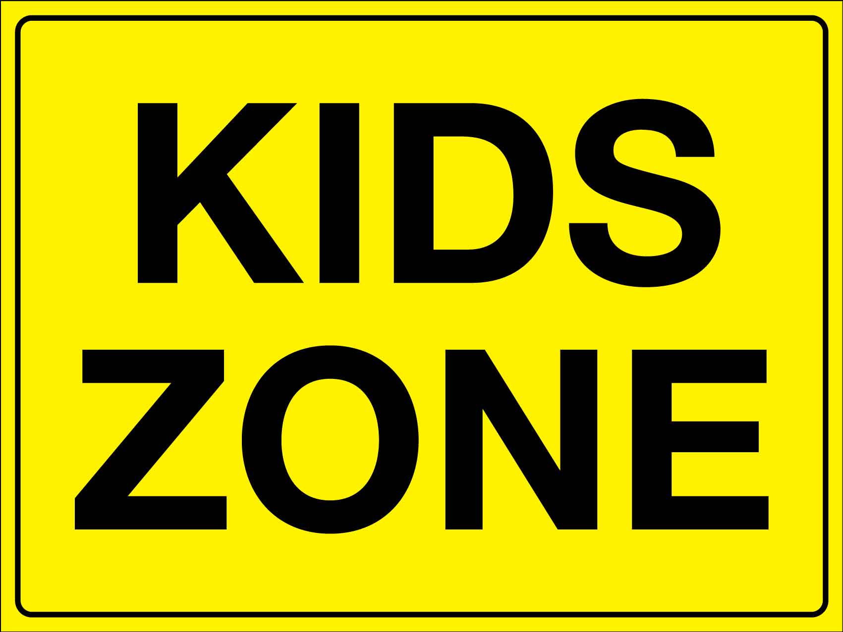 Kids Zone Sign – New Signs