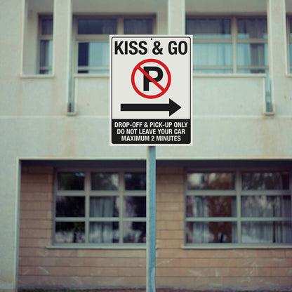 Kiss And Go No Parking Symbol Right Arrow Sign - New Signs
