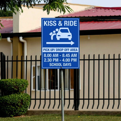 Kiss And Ride Pickup Drop Off Area Right Arrow Sign - New Signs
