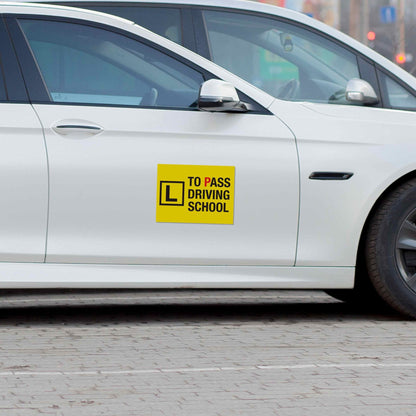 L To Pass Driving School Magnetic Vehicle Sign - New Signs