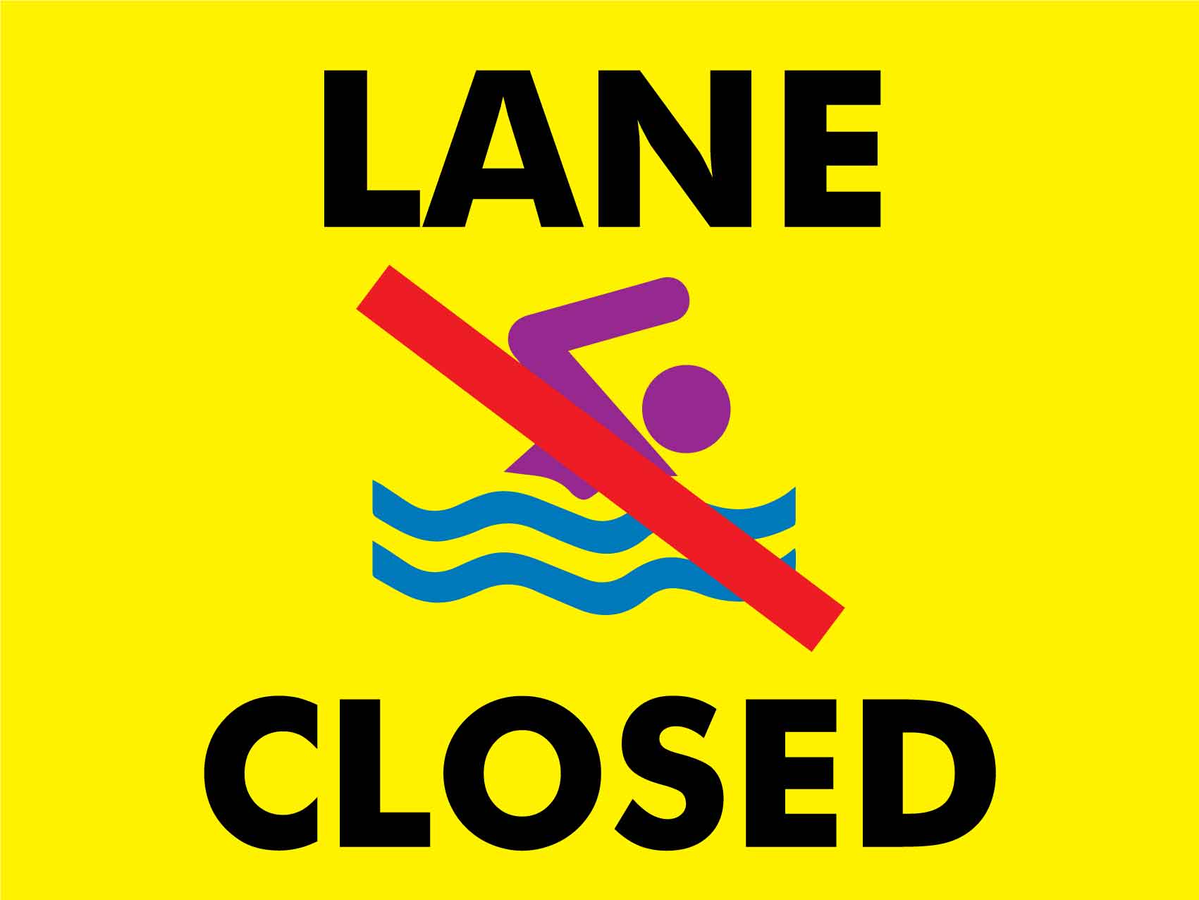 Lane Closed Sign - New Signs