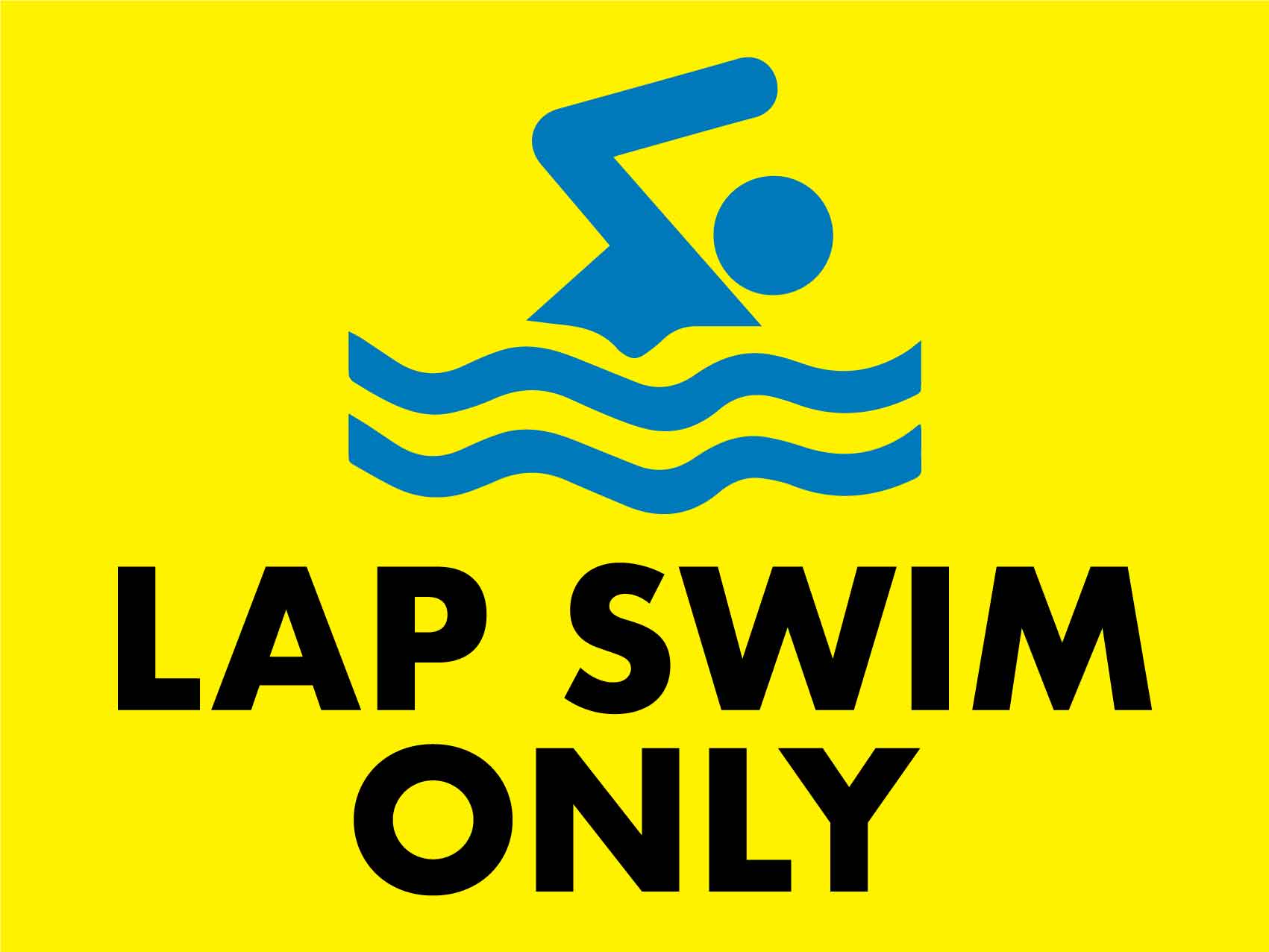 Lap Swim Only Sign - New Signs