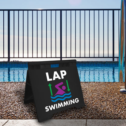 Lap Swimming - Evarite A - Frame Sign - New Signs