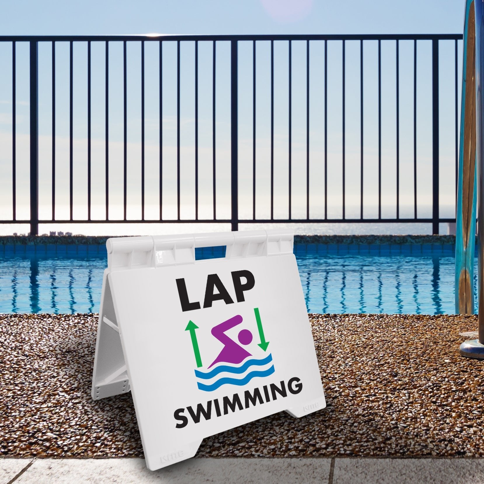Lap Swimming - Evarite A - Frame Sign - New Signs
