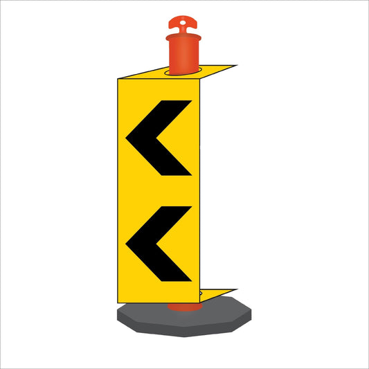 Left Arrow - Corflute Bollard Traffic Signs - New Signs