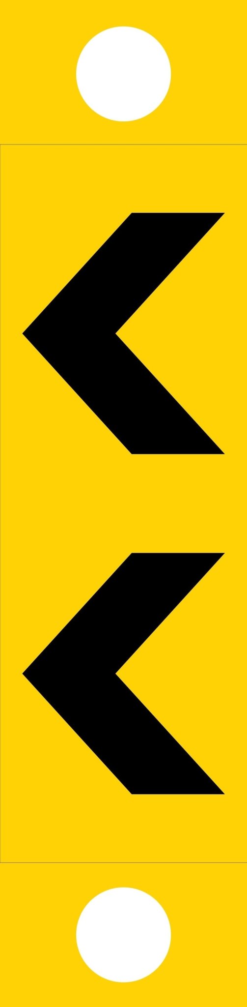 Left Arrow - Corflute Bollard Traffic Signs - New Signs