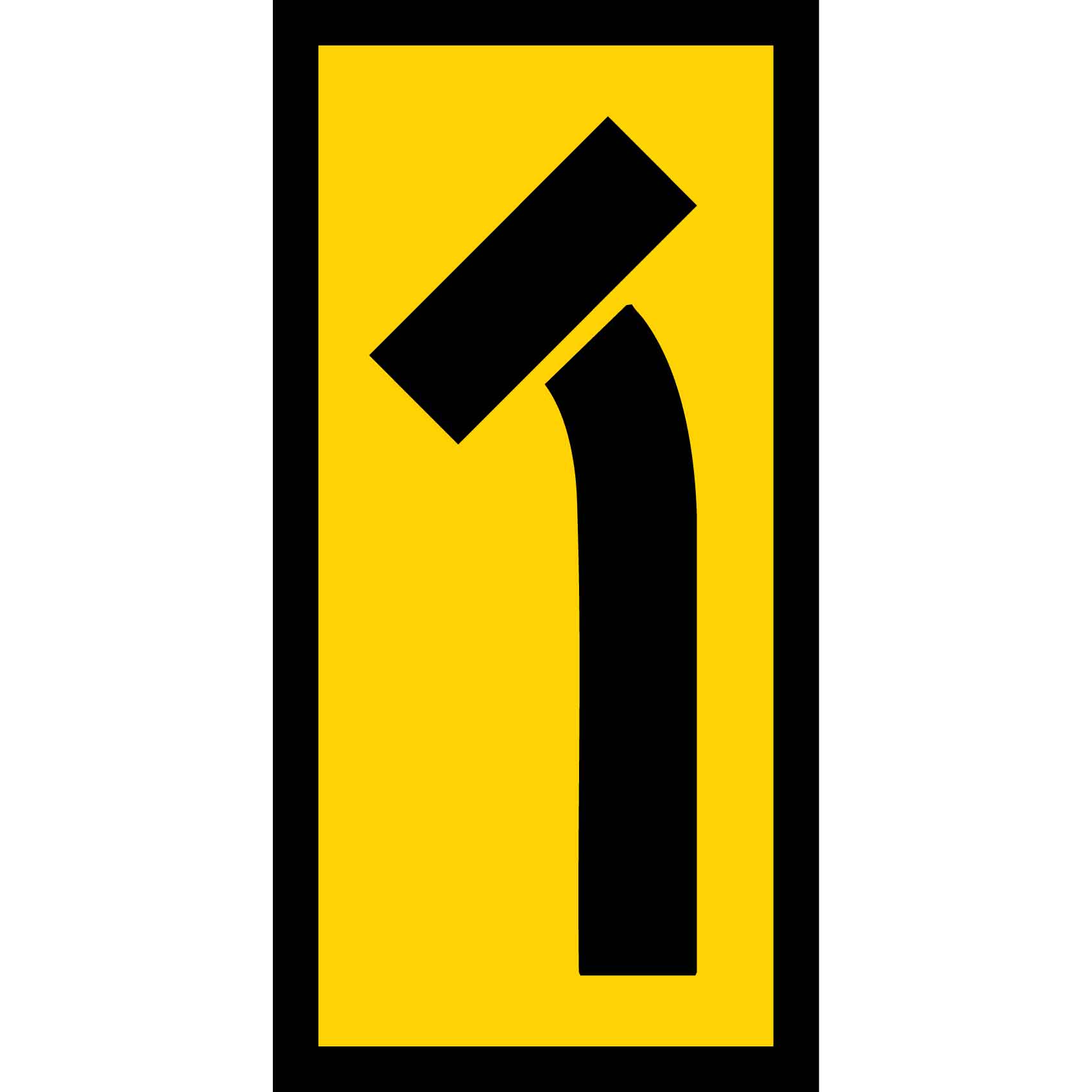 Left Turn Lane Closed Multi Message Traffic Sign 300mm x 600mm – New Signs