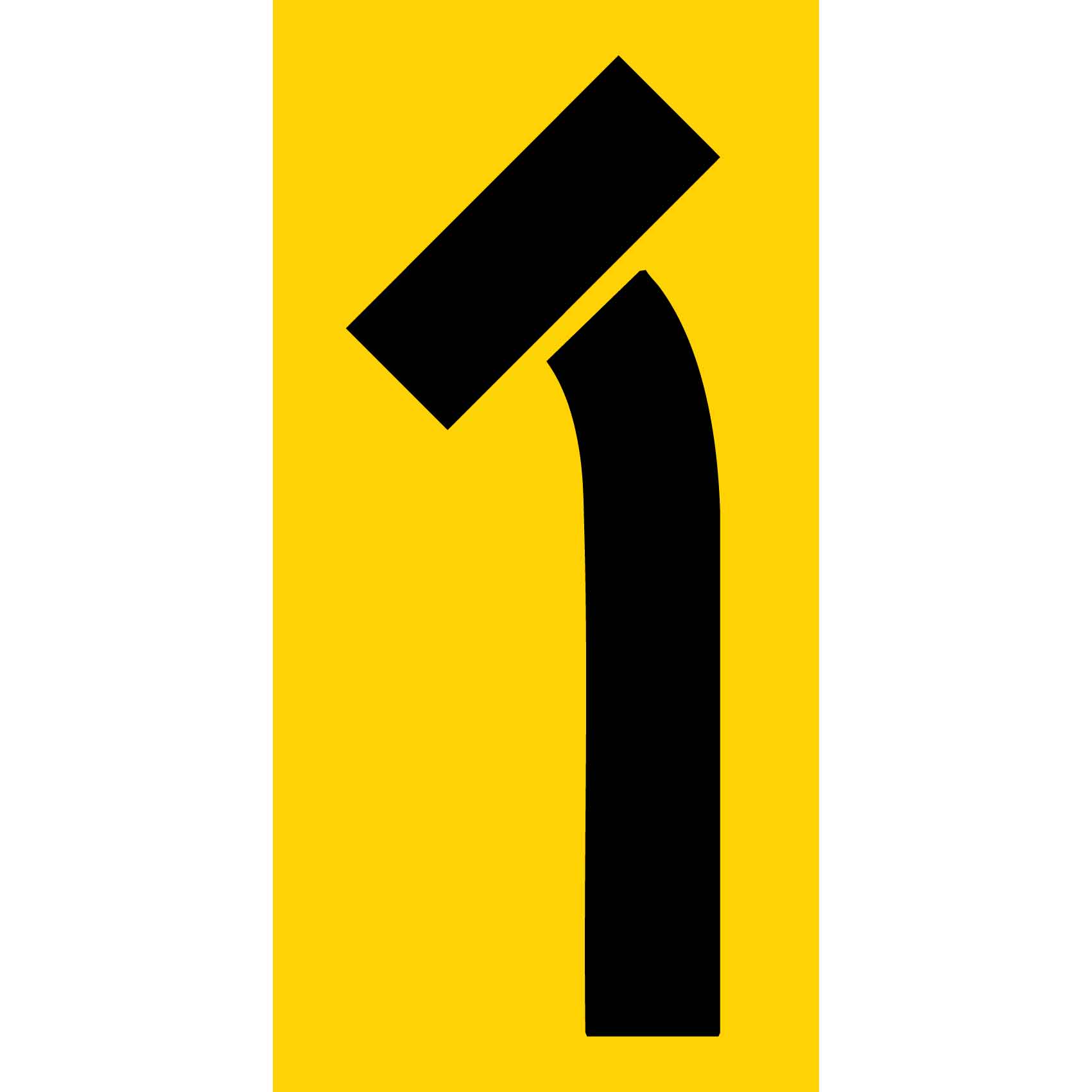 Left Turn Lane Closed Multi Message Traffic Sign 300mm x 600mm - New Signs