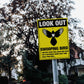 Look Out Swooping Bird Bright Yellow Sign - New Signs