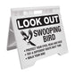 Look Out Swooping Bird - Evarite A - Frame Sign - New Signs