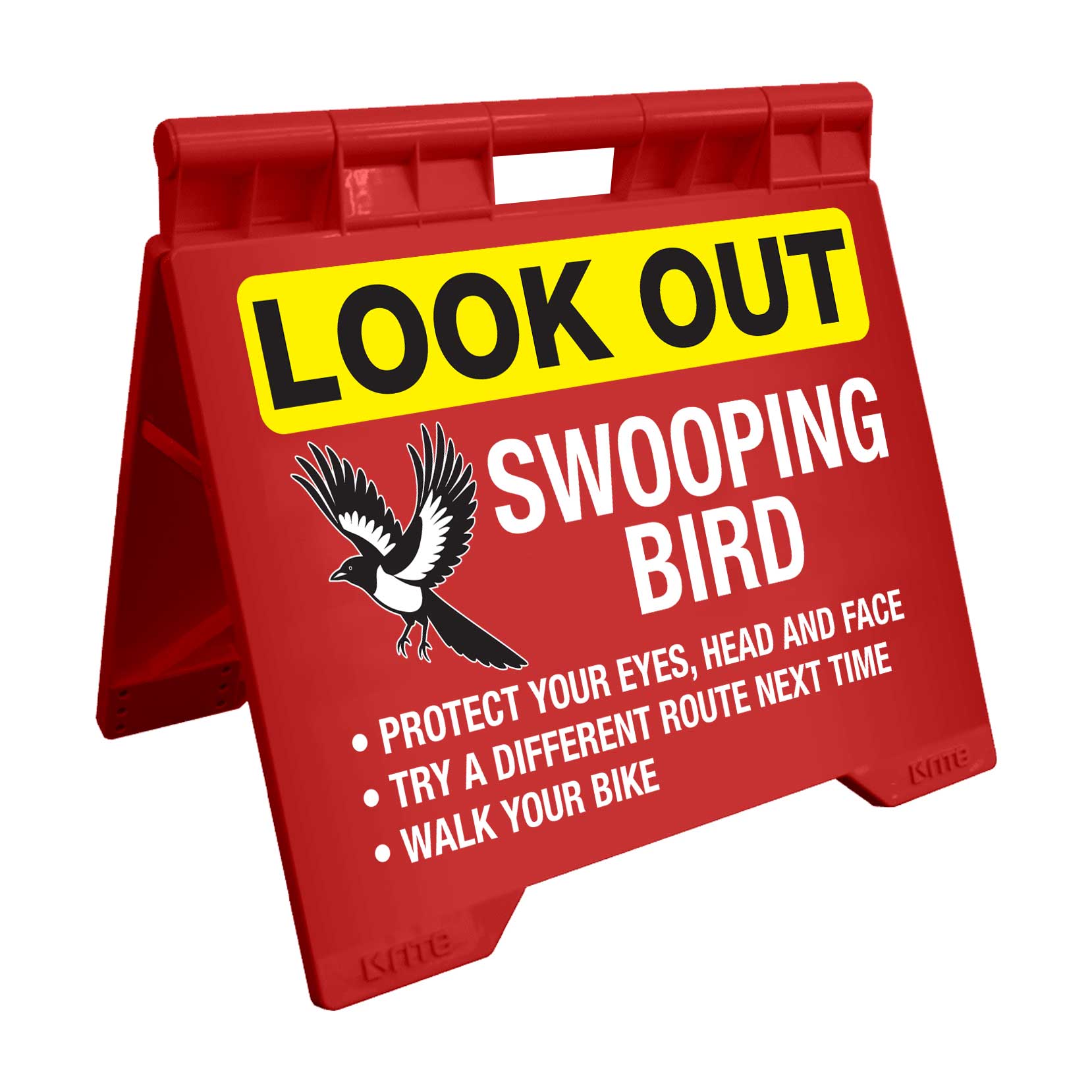 Look Out Swooping Bird - Evarite A - Frame Sign - New Signs