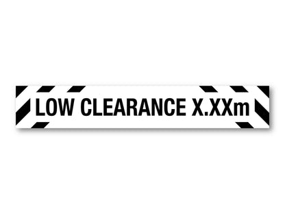 Low Clearance Black and White Sign - New Signs