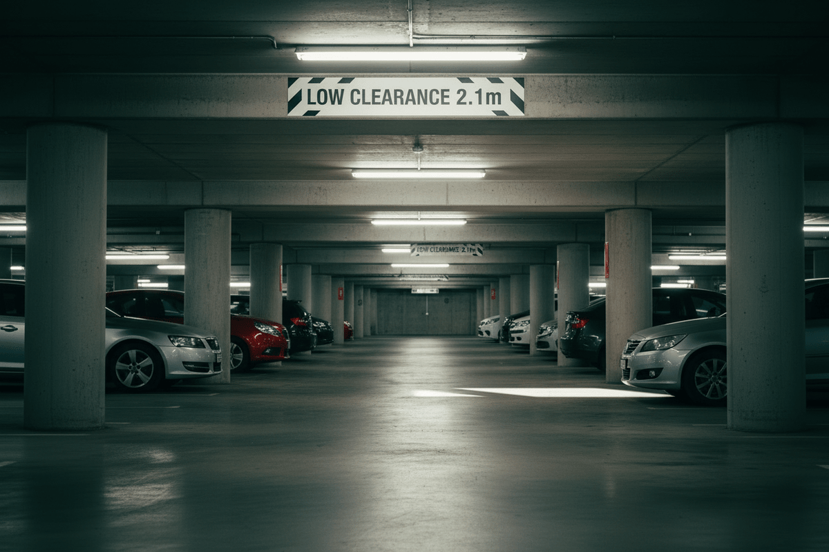 Low Clearance Black and White Sign - New Signs