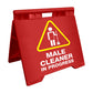 Male Cleaner In Progress - Evarite A - Frame Sign - New Signs