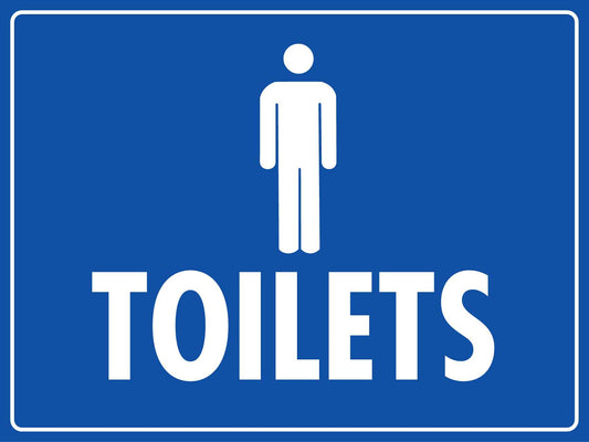 Male Toilet Blue Sign - New Signs