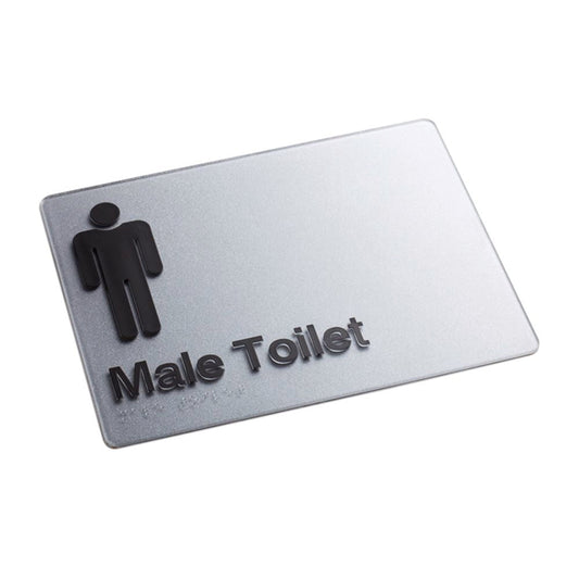 Male Toilet - Braille Sign - New Signs