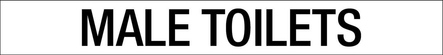 Male Toilets - Statutory Sign - New Signs