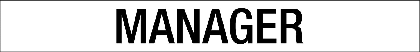 Manager - Statutory Sign - New Signs