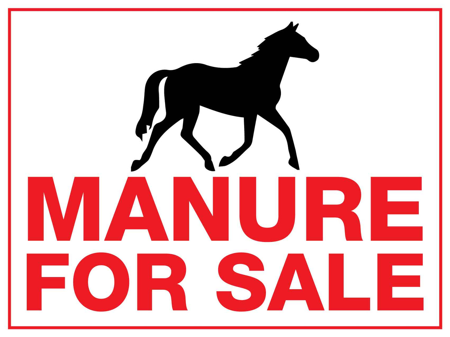 Manure For Sale Sign - New Signs