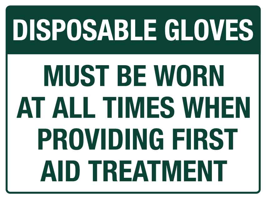 MB Disposable Gloves Sign 225mm x 300mm - New Signs
