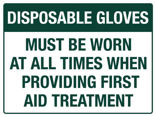 MB Disposable Gloves Sign 225mm x 300mm - New Signs