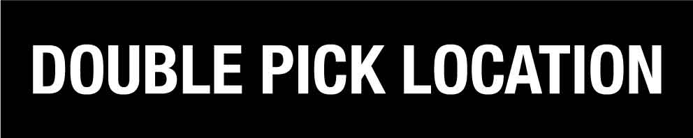 MB Double Pick Location 350mm x 70mm - New Signs