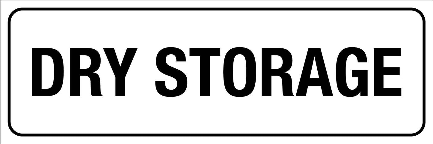 MB Dry Storage Sign 600mm x 200mm - New Signs