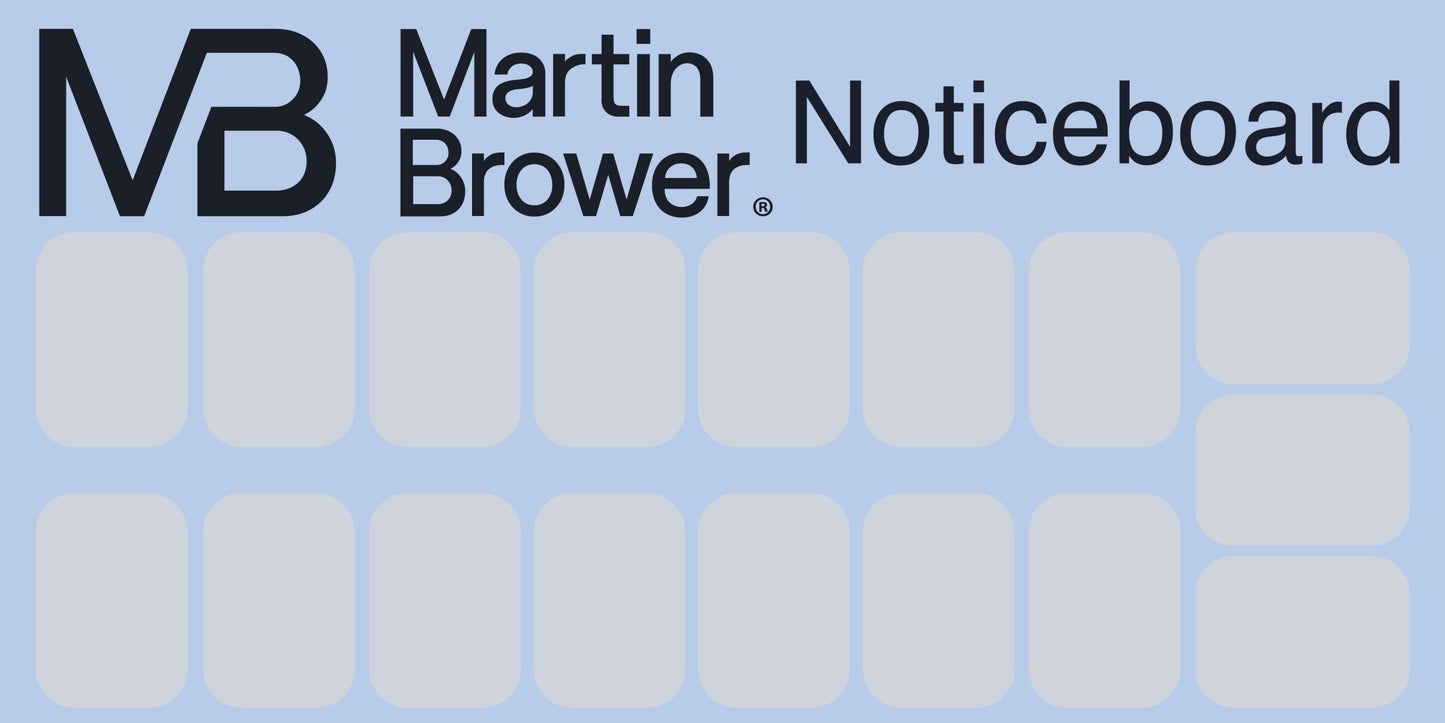 MB Notice Board with A4 Plastic Sleeves 2000mm x 1000mm - 17 Plastic Pockets - New Signs